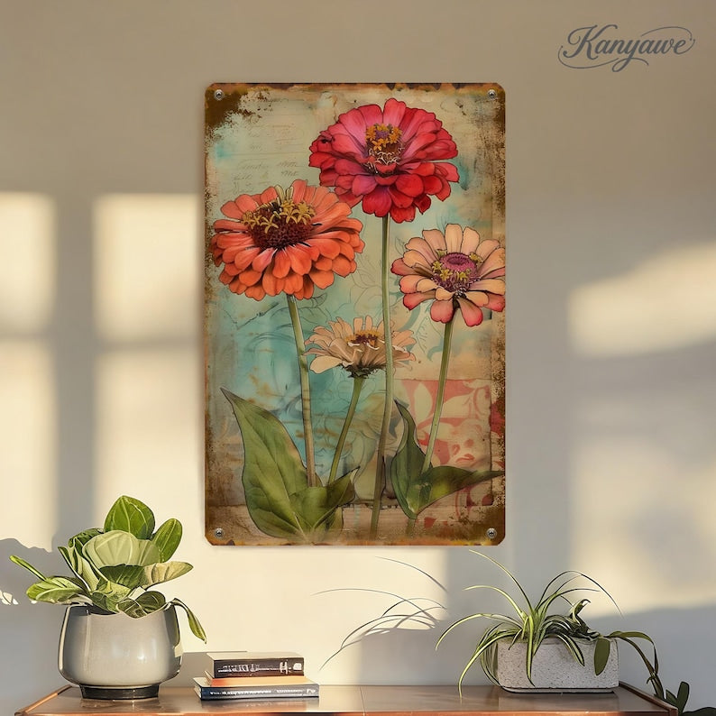 Vintage Flowers Wall Decor