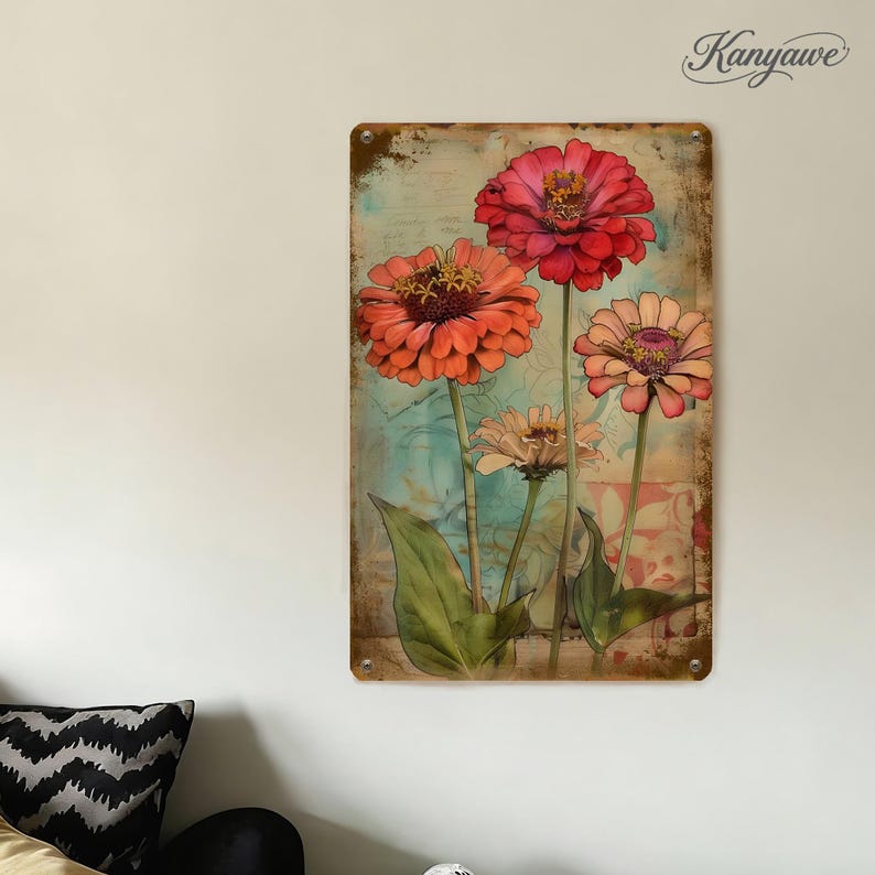 Vintage Flowers Wall Decor